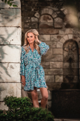 Women's Veetzie Kimono (Short) - Blue and White Liberty Floral