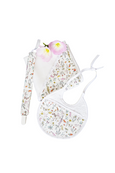 Bib, Baby Cloth and Pacifier Clip Gift Set